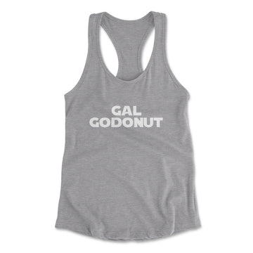 Gal Godonut Womens Racerback Tank in Heather Grey color